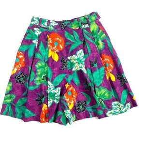 Bogner Vintage High waist Floral Mom Shorts SZ 6
